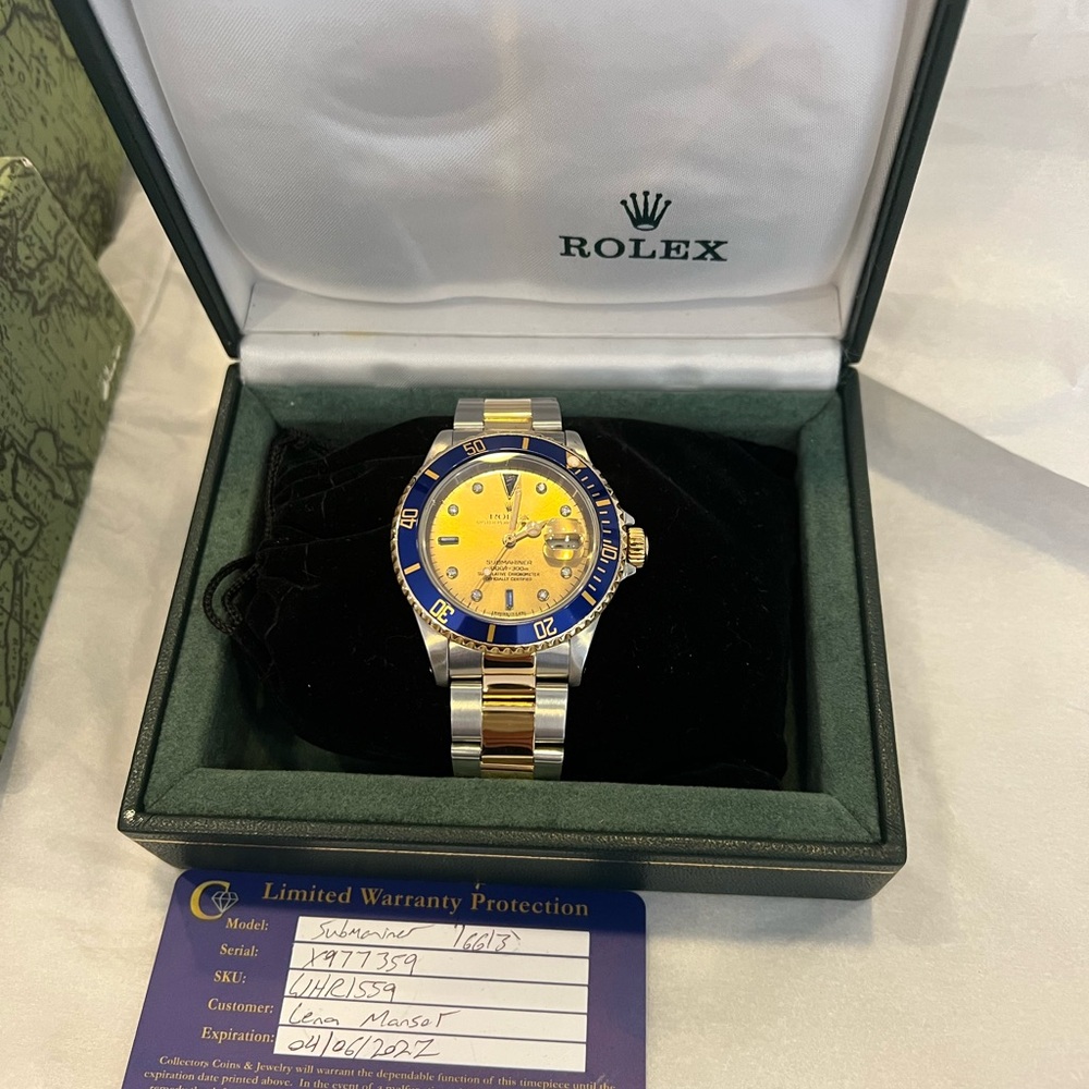 Rolex Submariner Two-Tone Blue and Gold Watch sold ♥️ - Picture 7 of 16